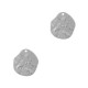 DQ Metal charm irregular 10x9mm Antique silver